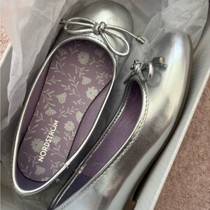 Nordstrom Silver Ballet Flats